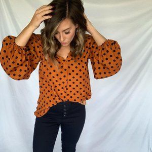 Boho Burnt Orange Blouse - Brand New, Never Worn